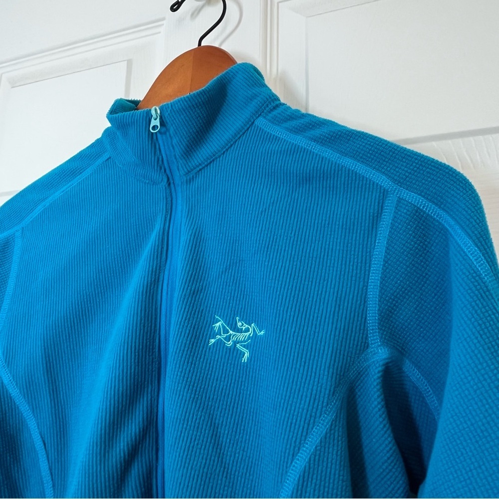 Arc'teryx Teal Textured 1/4 Zip Fleece Polartec Jacket Size Medium